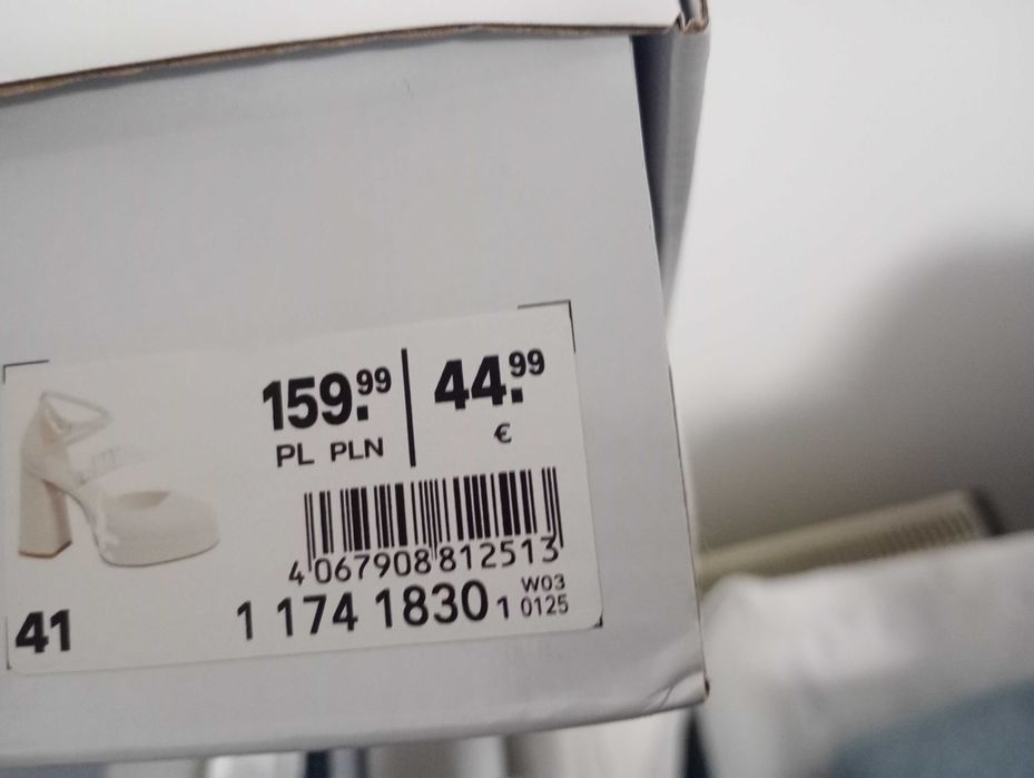 Szpilki na wysokim obcasie kremowe 41 Catwalk