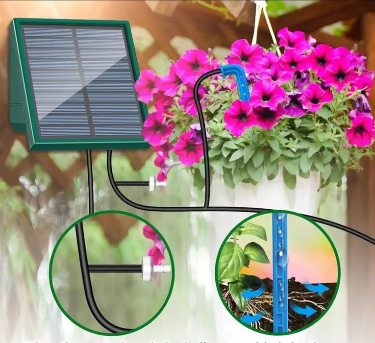 Sistema automático de rega solar com bateria