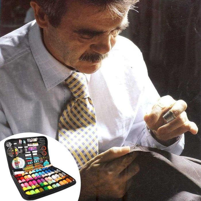 Kit de costura 264 peças 43 bobinas de fio XL viagens portátil NOVO