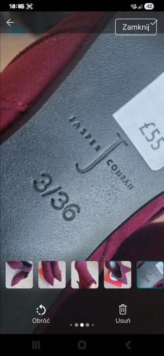 Botki bordo nowe Jasper Cornan 36/36.5