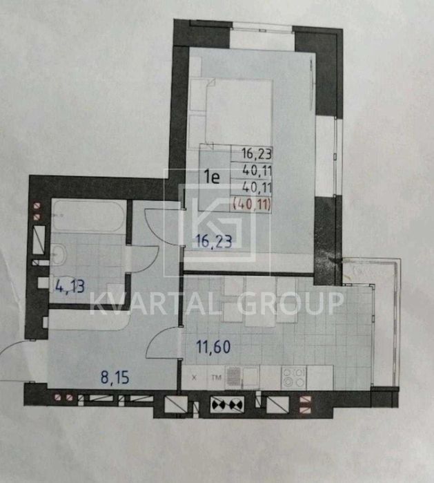 Продаж 1к квартири в ЖК “Континент Рей 1” (40м2) ВАУЧЕР - ТАК!