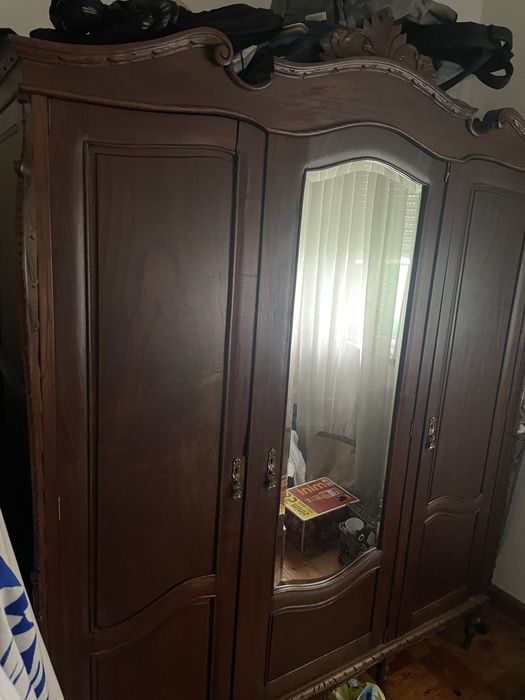 Guarda roupa com espelho rustico