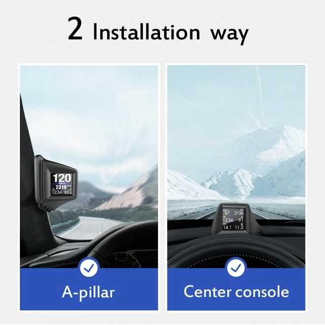 Head up Nawigacja Tir gps ciężarówka komputer obd2 boost czujnik oleju