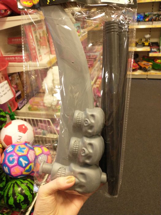 Kosa plastikowa czaszka na przebranie karnawał bal halloween nowa