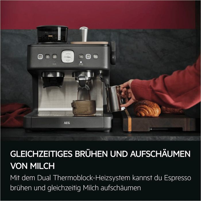AEG Espresso Siebträgermaschine EC8-1-8BP 8000