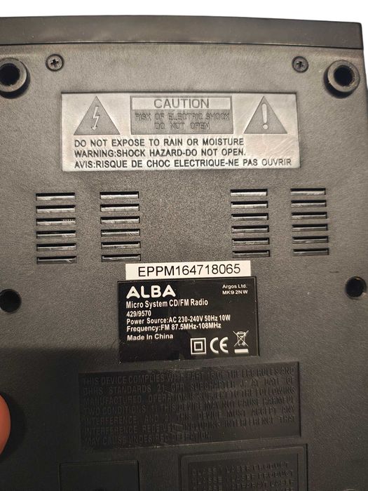 Mini wieża Alba radio, odtwarzacz CD, kolumny