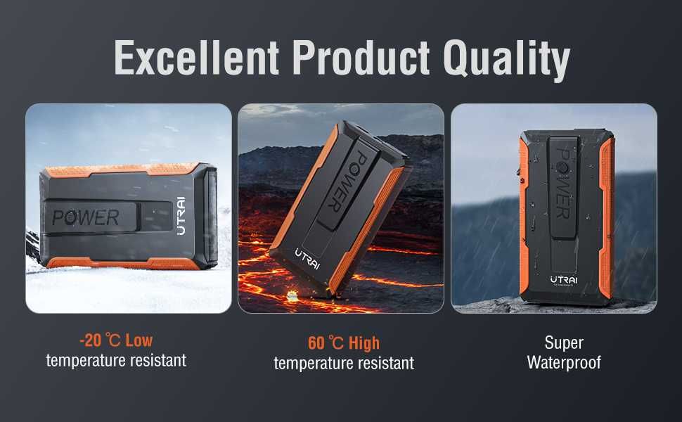 Urządzenie rozruchowe UTRAI Booster Jump Starter 1400A 12V 13200 mAh