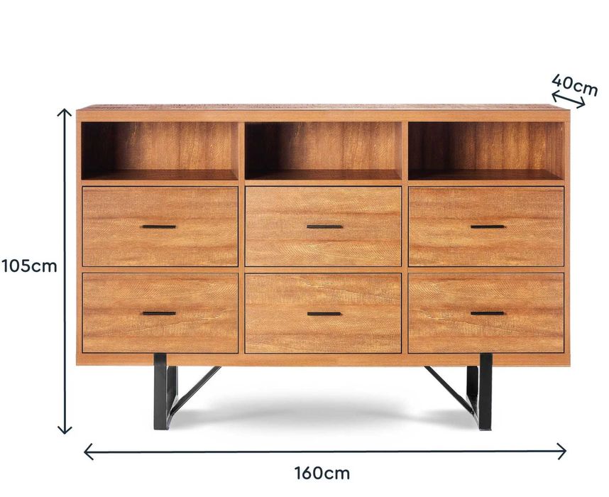 Aparador de Portas e Gavetas Nordic