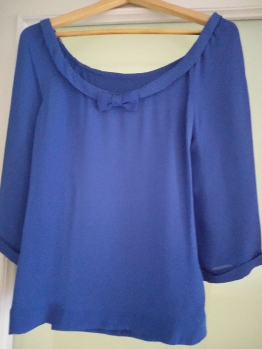 Top Azul Massimo Dutti