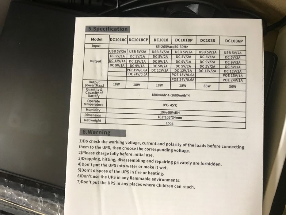 Міні УПС, ИБП - Бесперебойник для роутера WiFi оптики