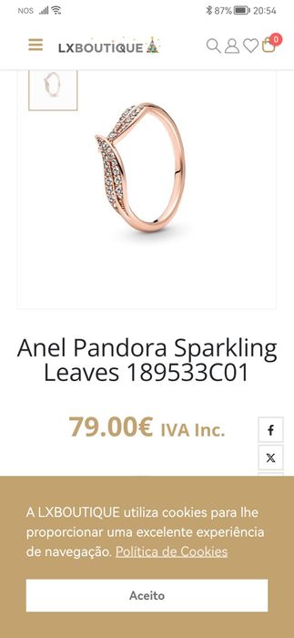 Anel original da Pandora