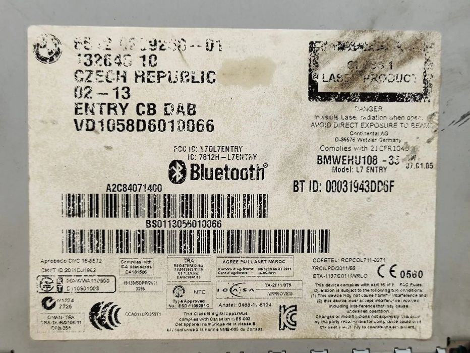 RADIO AUTORADIO LEITOR CD BMW SERIE 1 F21 65129299268 9299268