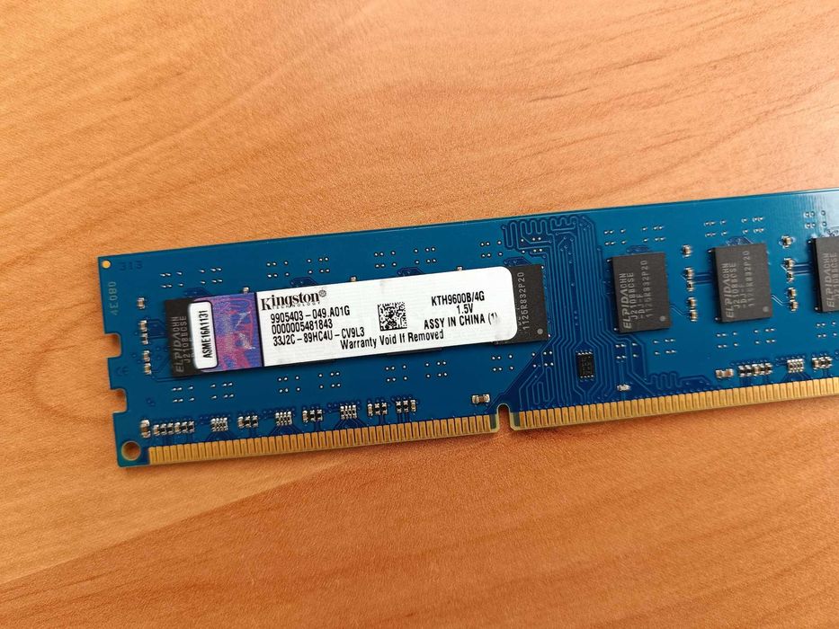 Pamięć RAM 4GB DDR3 1333MHz Kingston KTH9600B/4G DIMM CL9 2RX8 (1x4)