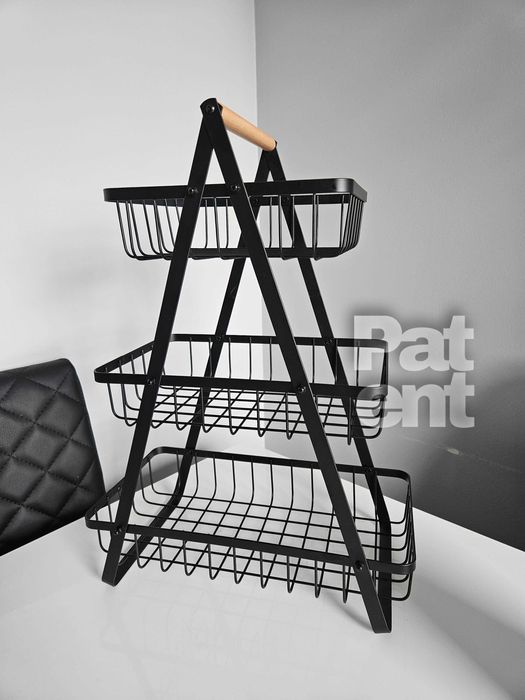 Stojak z koszykami na owoce warzywa do kuchni akcesoria 3 poziomy