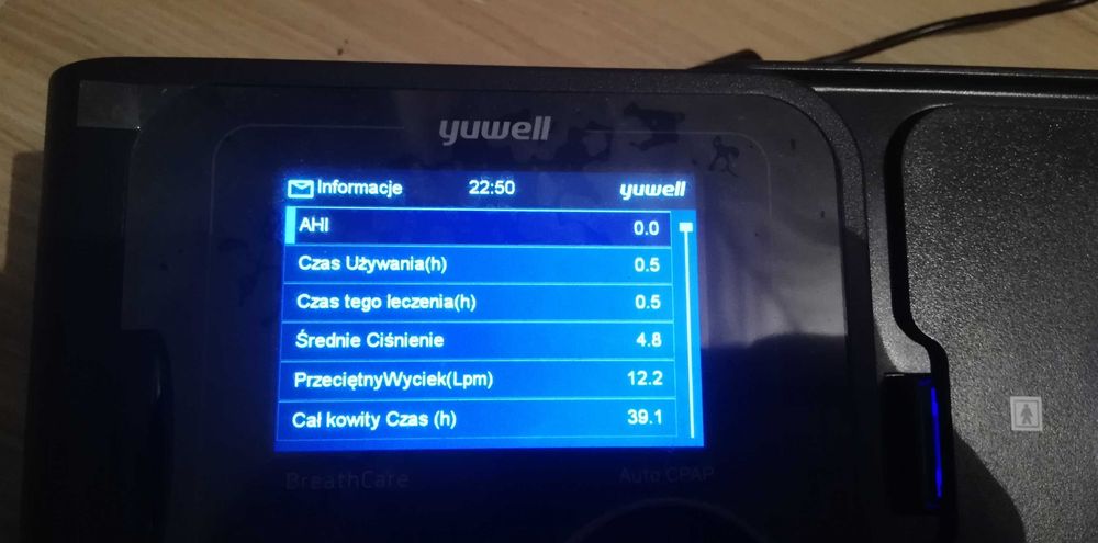 Aparat do leczenia bezdechu sennego "yuwell"