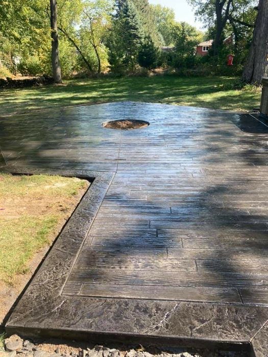 Штампованый печатный бетон промислова підлога