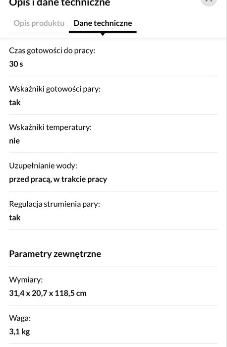 Karcher mop parowy model SC 3 Upright