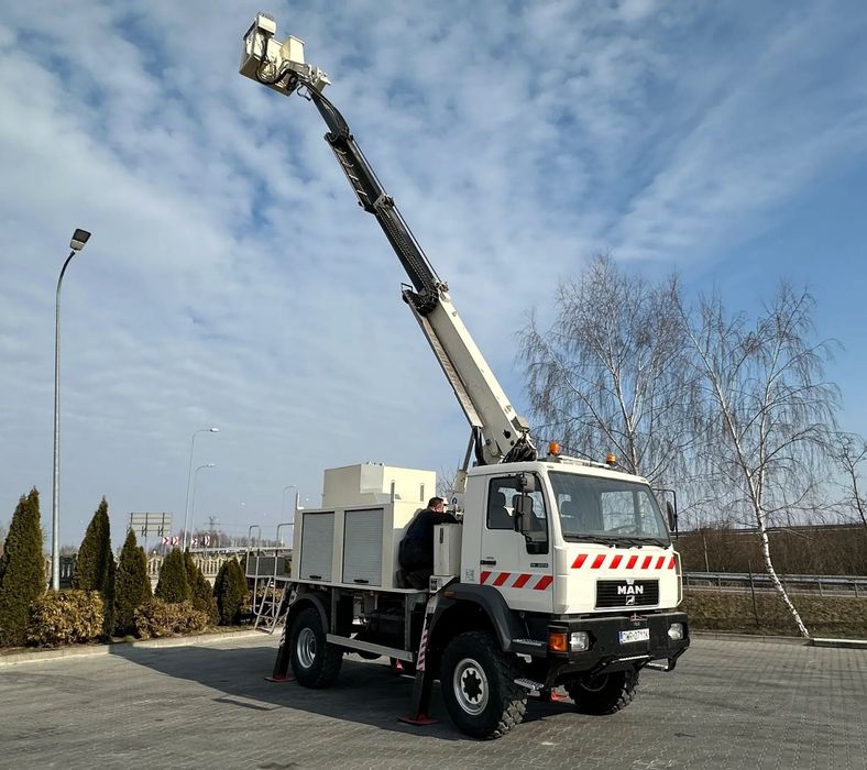 MAN  14.224 4X4 Podnośnik Koszowy Zwyżka 18m Koła Balonowe