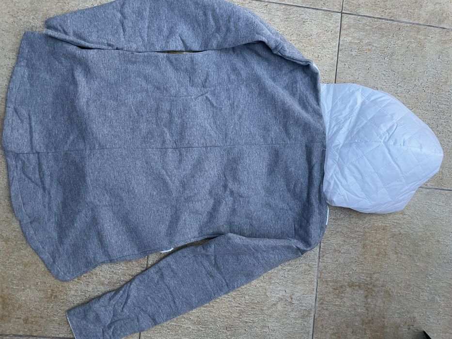 Nowa przejściowa bluza kurtka szaro biała S/M
