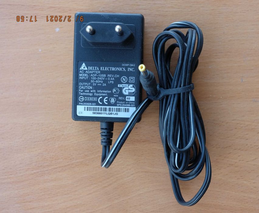 Блок питания 5V 2A EADP-10SB Delta Electronics + переходник на 5.5х2.5
