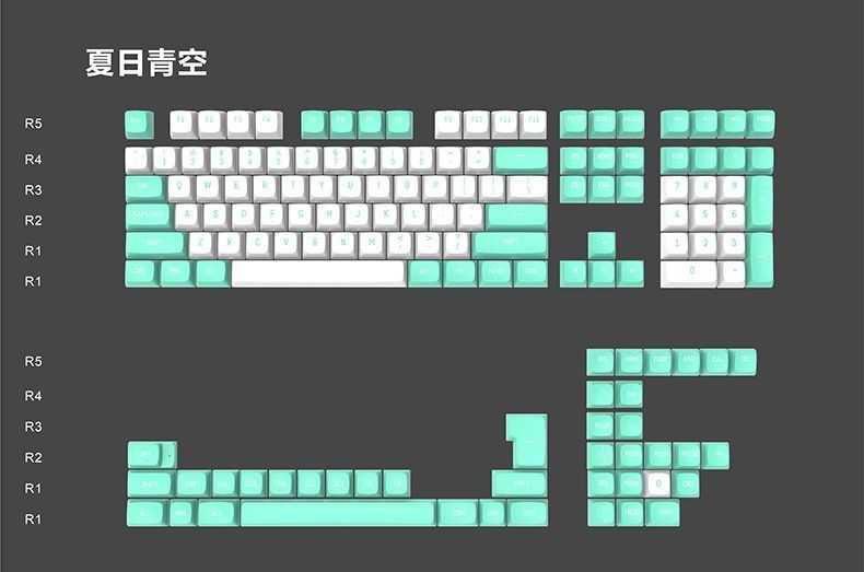 Keycaps com pouco uso e bonitos