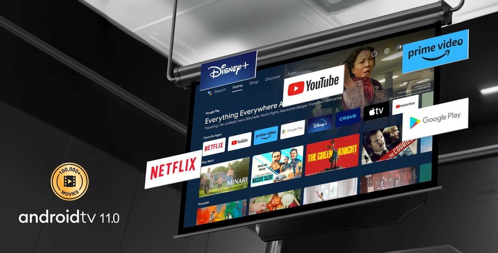 Projektor Ultimea E40 FullHD Android 11 Netflix HDR 120cali 1080 mały