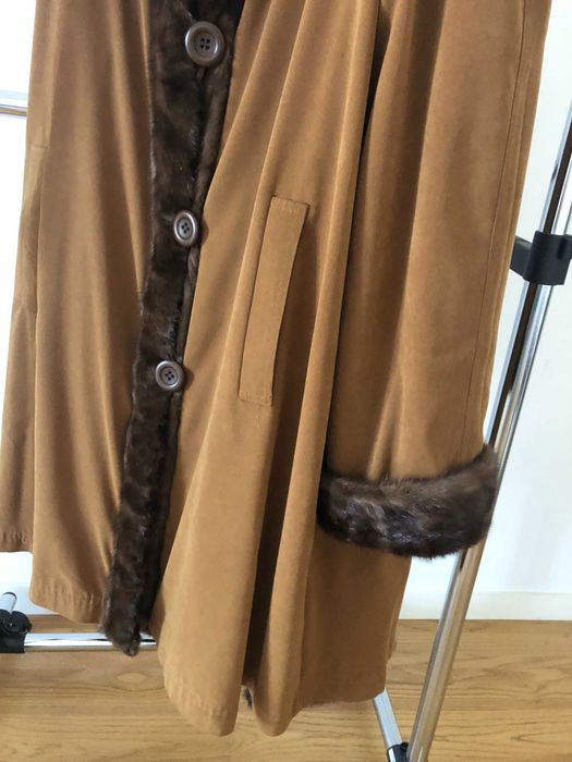 Casaco comprido pele vison reversível