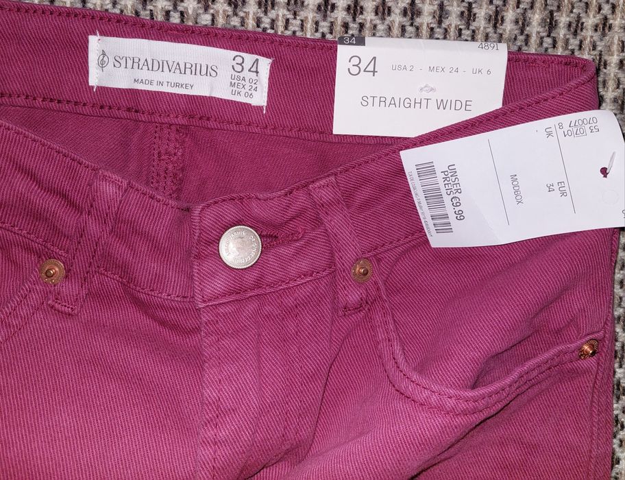 Нові джинси Stradivarius Straight Wide (Розмір 34) — Оригінал з бірками