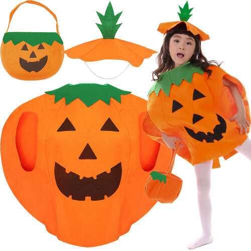 KOSTIUM DYNIA kamizelka czapka koszyczek strój na Halloween