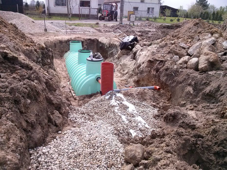 Oczyszczalnie ścieków, szamba, zbiorniki na wodę deszczową