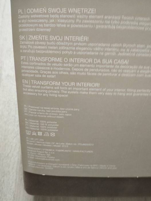 4 beżowe zasłony aksamitne welurowe Smukee 4x zasłona przelotki