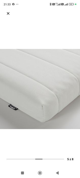 Materac piankowy ÅFJÄLL z IKEA, średnio twardy/biały, 80x200 cm