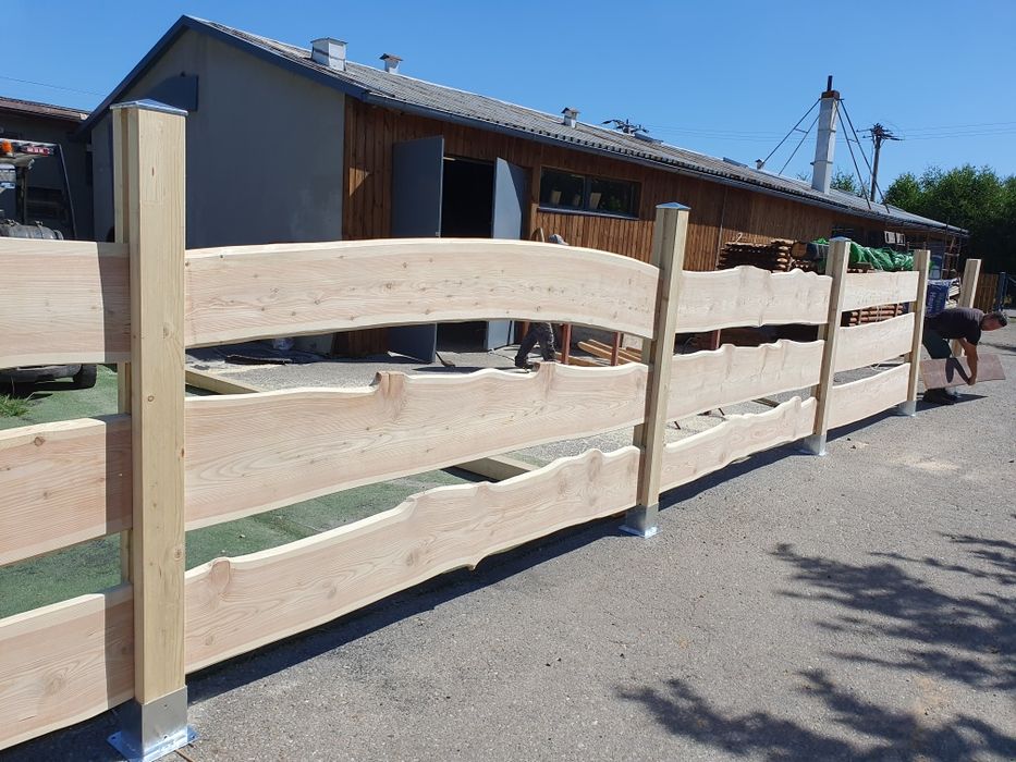 Ogrodzenie drewniane ranczerskie ranczo rancho :)