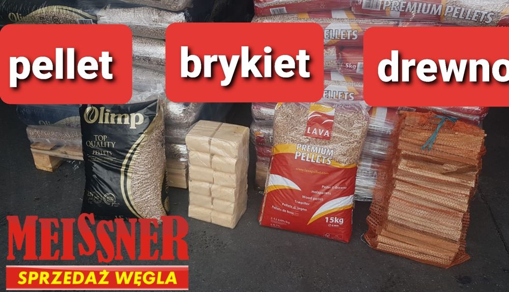 Sprzedaż brykietu do kominków oraz pieca. Skład MEISSNER