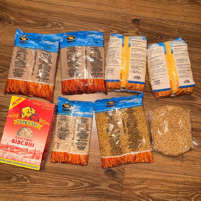 ЛОТ крупы, макароны, кукурузная, овсянка, пшеничная
