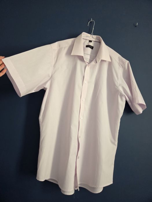 Różowa koszula Recman krótki rękaw