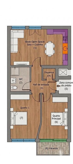 Apartamento T1 à venda em Modivas, Vila do Conde — foto 2