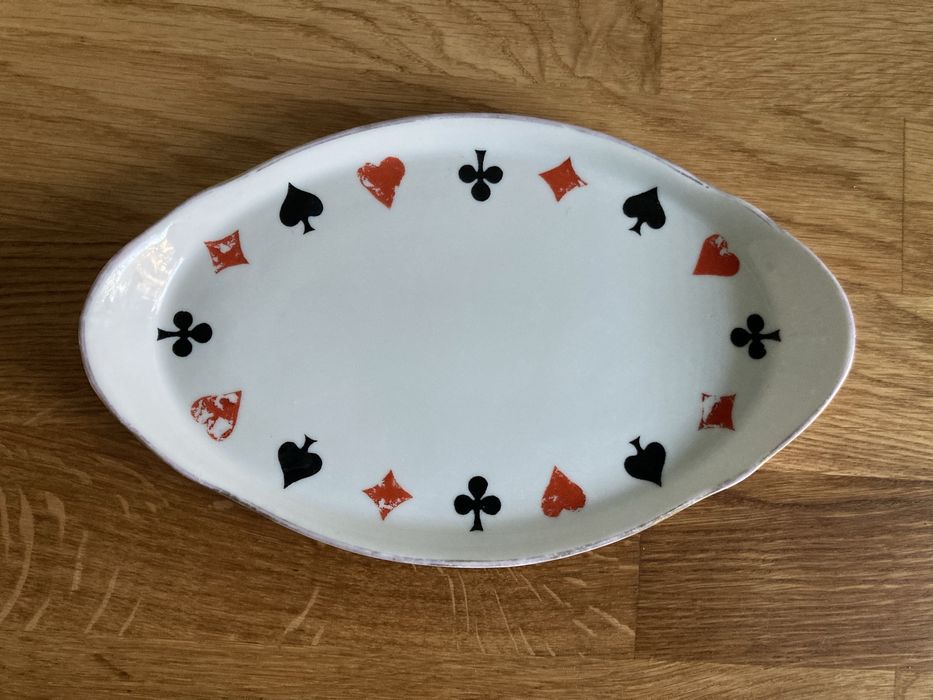 Talerzyk spodek Ćmielów seria brydżowa PRL