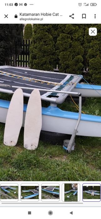 Stery -- płetwy sterowe -- Hobie Cat16 Cat14 -- stan bdb -- wysyłka S