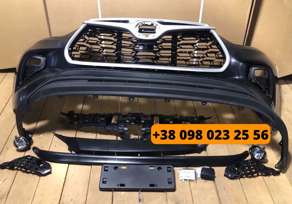 Бампер передний Toyota Highlander XU70 в сборе 2019 2020 2021 2022