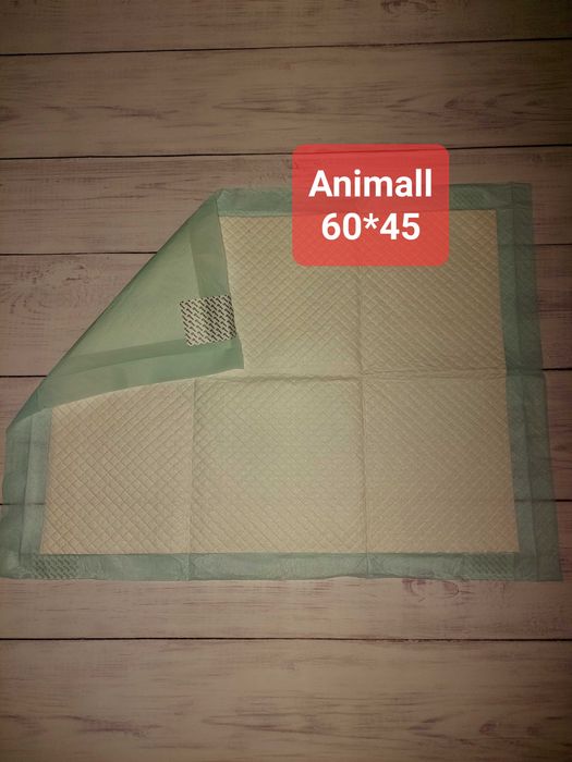 Пелюшки Animall для собак, Пеленки уголь, Пеленки на липучке
