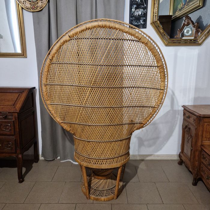 Piękny stylowy fotel rattanowy Paw