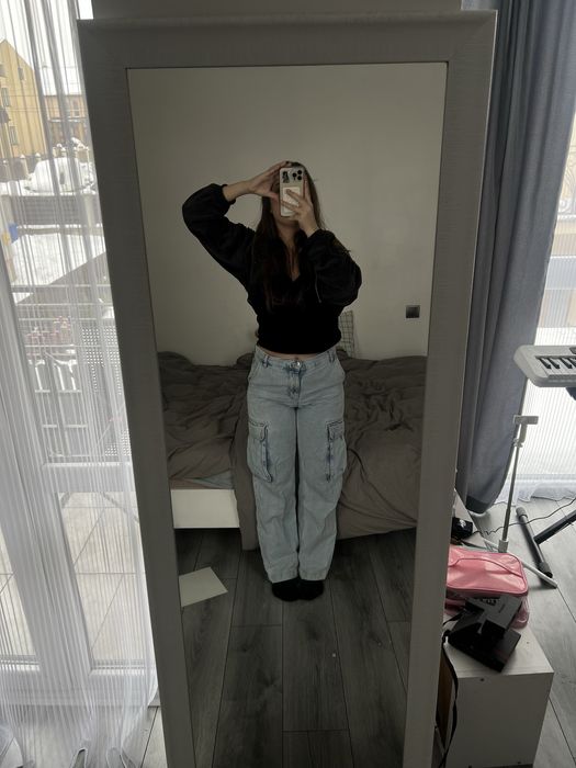 Джинси карго прямого крою