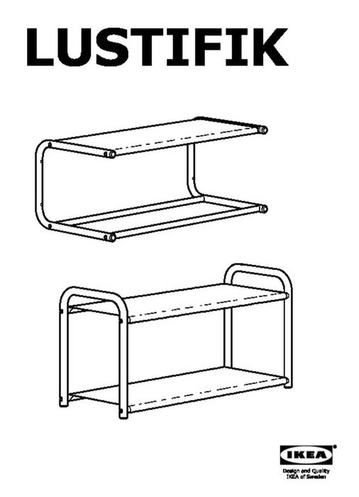 Chapeleiro / sapateira Ikea Lustifik - duas opções de utilização