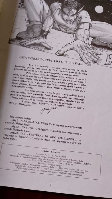 Arte Nove Revista de Banda Desenhada 1994 nº1