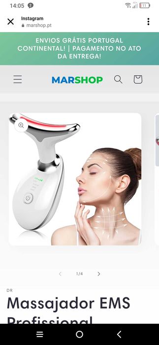 Massageador Facial e de Pescoço.