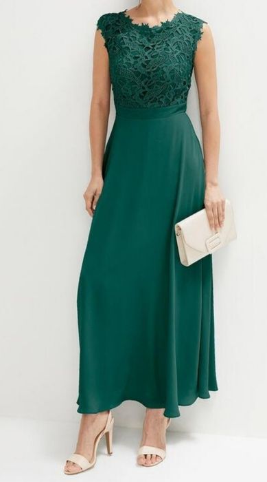 Nowa sukienka 46 xxxl wesele koronka koronkowa maxi długa świadkowa