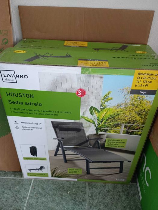 Para desocupar - Espreguiçadeira Livarno Home - NOVO C/ GARANTIA