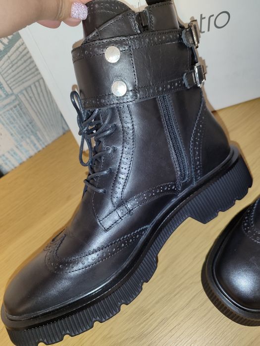 НОВІ шкіряні зимові черевики Estro чоботи кожаные сапоги ботинки