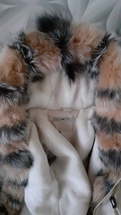 Kurtka parka z futrem lisa